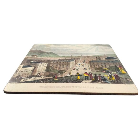 Vintage Lady Clare Edinburgh Scotland Placemats Set Of 6 With Historic Scenes - Picture 13 of 15